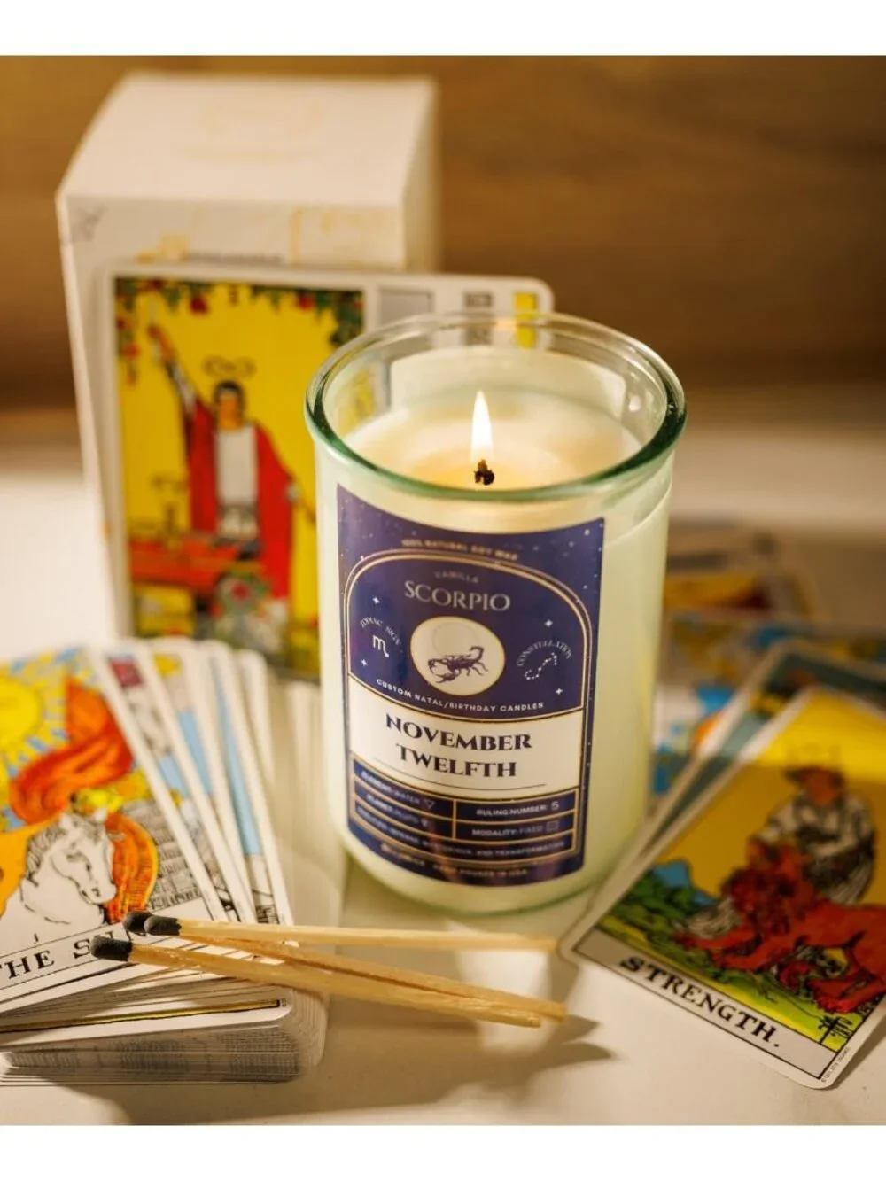 Custom Zodiac Birthday Candles | Scented Soy Wax | Astrology Gifts | 75+ Hour